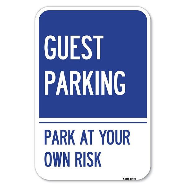 Signmission Guest Parking Heavy-Gauge Aluminum Sign, 12" x 18", A-1218-23925 A-1218-23925 - main
